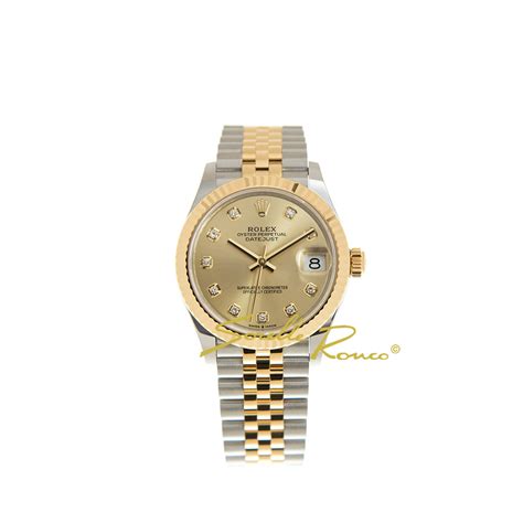 rolex datejust acciaio oro pelle|rolex datejust 31.